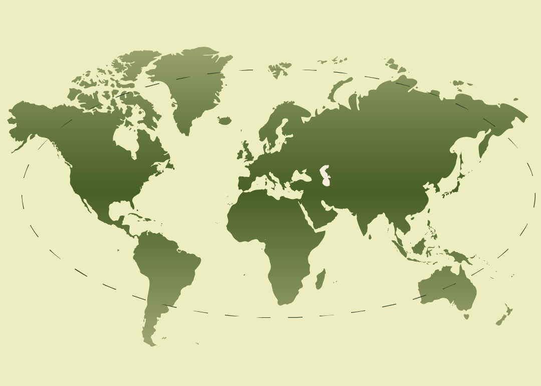 Especie doméstica de distribución mundial; presente en explotaciones ganaderas de todos los continentes.